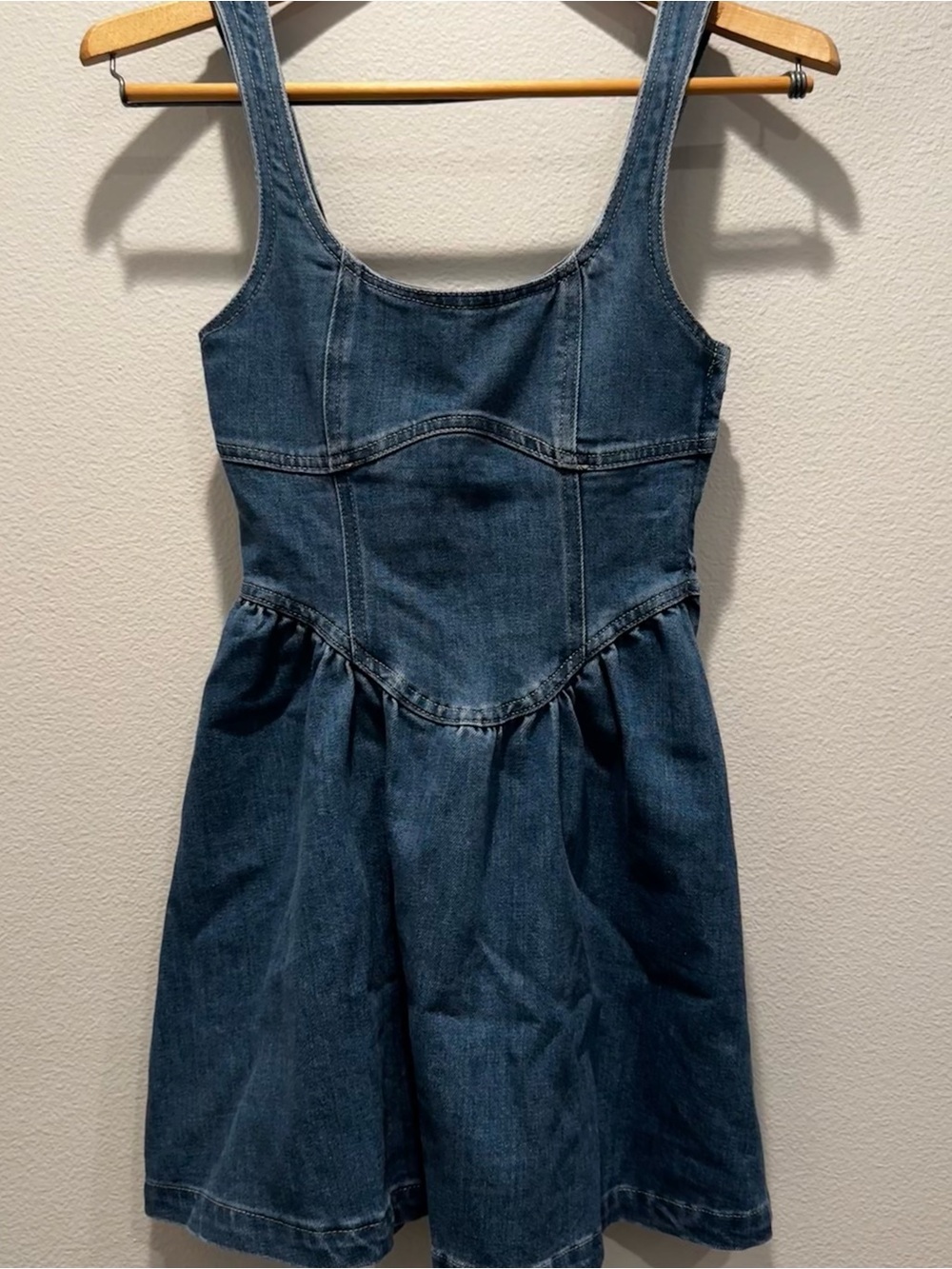 Altar'd State Dark Blue Denim Tank Dress